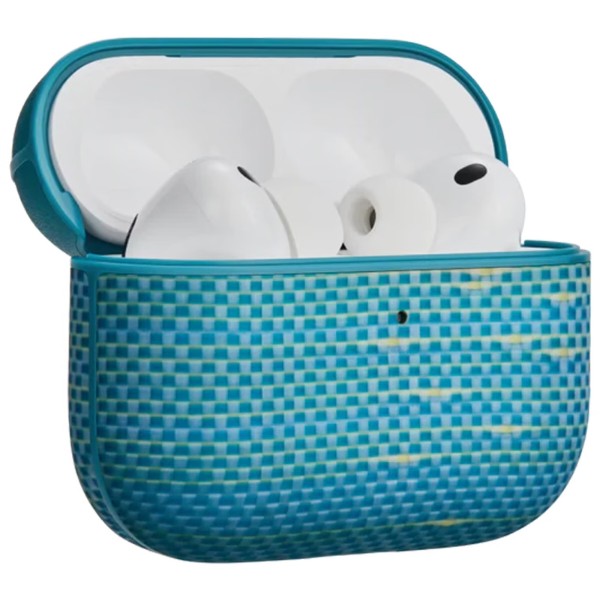 Фото - Чохол для навушників Pitaka Aramid Fiber Magnetic Case Lucid Blue for Airpods Pro 3rd Gen (APM2505)
